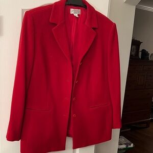 Chic Red Women's Blazer Jacket